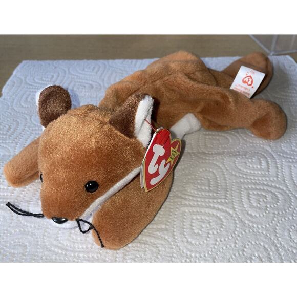 Ty Beanie Sly the Fox No Red Stamp in Tush Tag 1996 PVC Pellets‎ - Picture 2 of 8